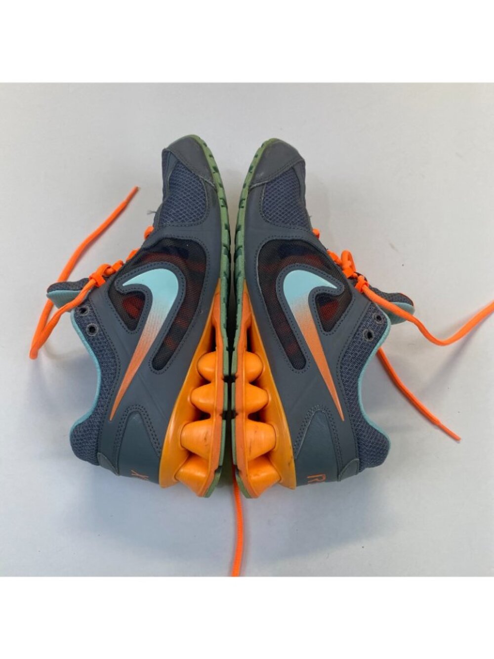 Nike Reax Run Gray Blue orange Running athletic lace Shoes 599562-008-Size 8.5